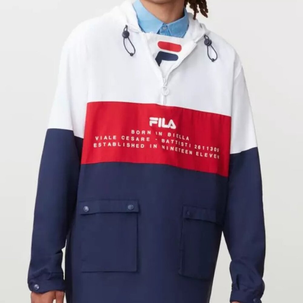 FILA HOODED ONASSIS WOVEN THREE-COLOR BLOCK JACKET MULTI